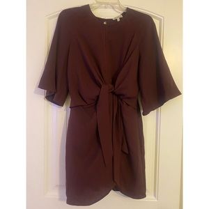 Bell sleeve, wrap dress.
